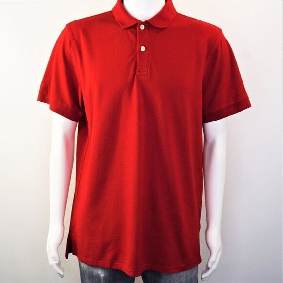 Goodfellow And Co Men Loring Polo Shirt Size Large Red Velvet Standard Fit - Picture 2 of 8